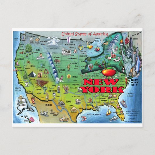 Carte New York USA (Devant)