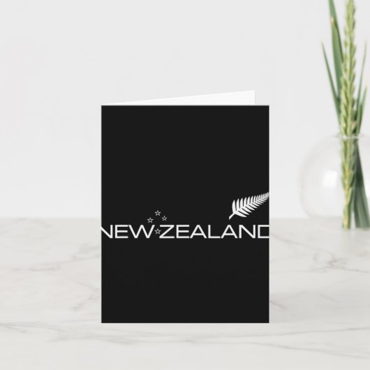 Carte New Zealand Fern Flag Athletic Srts Style Tee (Devant)