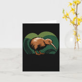 Carte New Zealand Kiwi Bird (Fleur jaune)