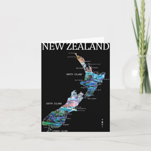 Carte New Zealand Kiwi Detailed Map (Devant)