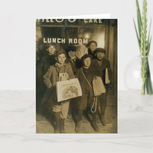 Carte NEWSBOYS à New York au tournant du siècle