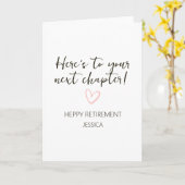 Carte Next Chapter Personalized Retirement Gift (Fleur jaune)