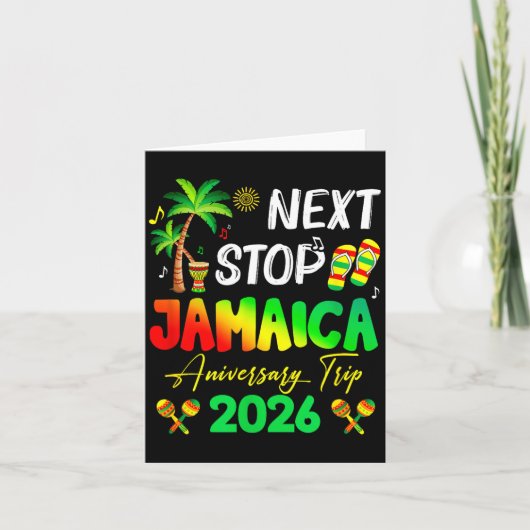 Carte Next Stop Jamaica 2026 Couples Anniversary Family  (Devant)