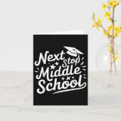 Carte Next Stop Middle School Graduation 2025 Dernier jo (Fleur jaune)