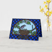 Carte Nez des bébés dans un nid pour les mamans (Fleur jaune)