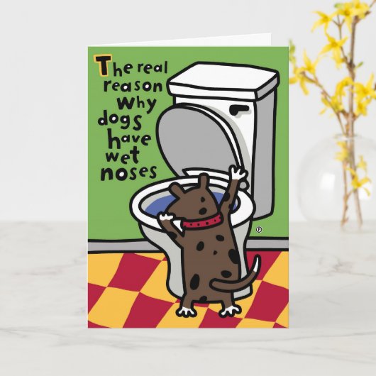 Carte nez humide de chienchien (Fleur jaune)