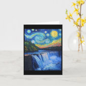 Carte Niagara Falls - Van Gogh Style - Starry Night (Fleur jaune)