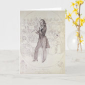 Carte Niccolo Paganini, violoniste (Fleur jaune)