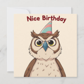 Carte Nice Birthday Card - Édition Owl
