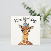 Carte Nice Birthday Card - Giraffe Edition (Debout devant)