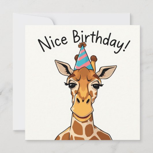 Carte Nice Birthday Card - Giraffe Edition (Devant)