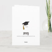 Carte Nice Casquette Tassel Fun Inspirivity Graduity Car (Dos)