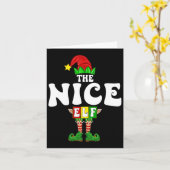 Carte Nice Elf Famille de Noël Correspondant Pyjamas Elf (Fleur jaune)