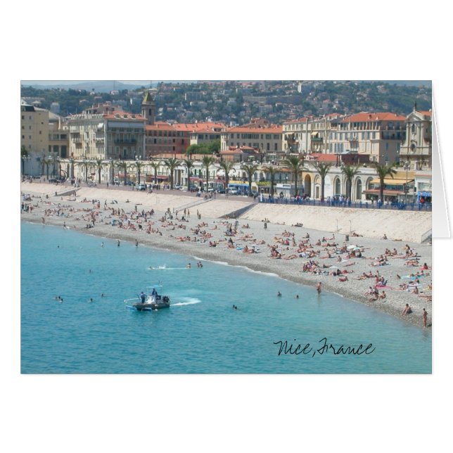 Carte Nice, France (Devant horizontal)