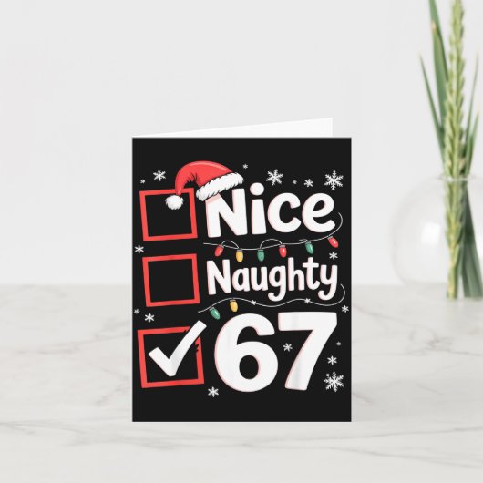 Carte Nice Naughty 67 Christmas Costume 67 Meme Men Wome (Devant)