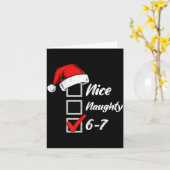 Carte Nice Naughty 6 7 Meme 6 7 Christmas Six Seven Xmas (Fleur jaune)