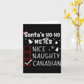 Carte Nice Naughty Canadian Christmas List Santa Claus C (Fleur jaune)