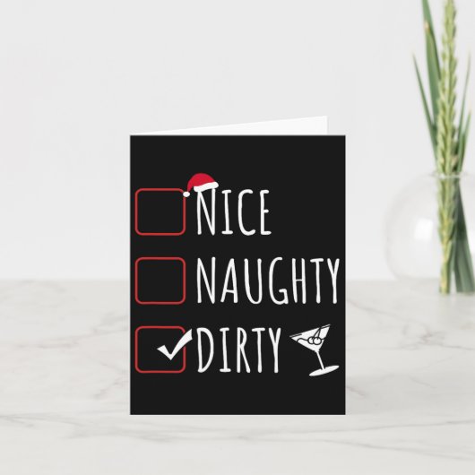 Carte Nice Naughty Dirty Dirty Funky Christmas Dirty Mar (Devant)