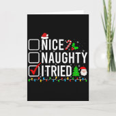 Carte Nice Naughty I Tried Family Xmas Pajama Funny Chri (Devant)