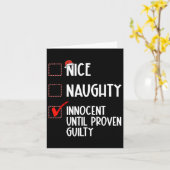 Carte Nice Naughty Innocent Jusqu'À La Culpabilité Prove (Fleur jaune)