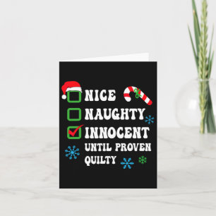Carte Nice Naughty Innocent Jusqu'À La Culpabilité Prove