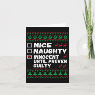 Carte Nice Naughty Innocent Jusqu'À La Culpabilité Prove