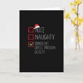 Carte Nice Naughty Innocent Until Proven (Fleur jaune)