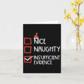 Carte Nice Naughty Insuffisant Preuve Noël Fun X (Fleur jaune)