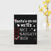 Carte Nice Naughty Irish Christmas List Santa Claus Iris (Fleur jaune)