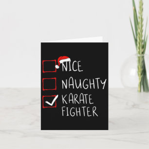 Carte Nice Naughty Karate Fighter List Noël Père Noël C