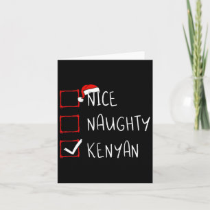 Carte Nice Naughty Kenyan Christmas Kenya Heritage Roots