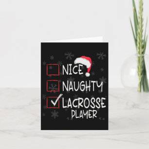 Carte Nice Naughty Lacrosse Liste des joueurs Noël Père