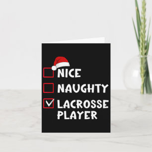 Carte Nice Naughty Lacrosse Liste des joueurs Noël Père