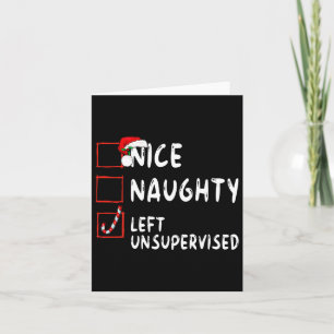 Carte Nice Naughty Laissé Sans Surveillance Noël Père No