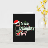 Carte Nice Naughty List 6-7 Christmas Fun Santa 67 Six S (Fleur jaune)