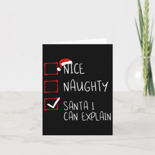 Carte Nice Naughty Père Noël Je Peux Expliquer La Liste