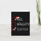 Carte Nice Naughty Scottish Christmas Scottish Scotland  (Devant)