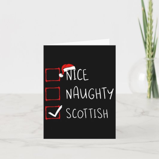 Carte Nice Naughty Scottish Christmas Scottish Scotland  (Devant)