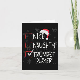 Carte Nice Naughty Trumpet Player Liste Noël Père Noël C
