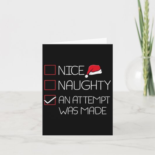 Carte Nice Naughty Une Tentative A Été Faite Pyjama De N (Devant)