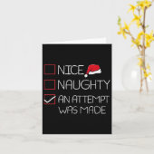 Carte Nice Naughty Une Tentative A Été Faite Pyjama De N (Fleur jaune)