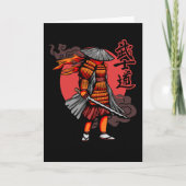Carte Nice Samurai Retro - Samurai Holding Katana (Devant)