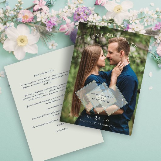 Carte Nice Transparency Effect Loving Couple Photo