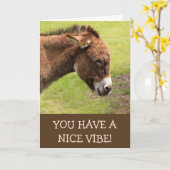 Carte Nice Vibe Donkey Joyeux anniversaire (Fleur jaune)