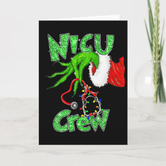 Carte Nicu Crew Nurse Merry Christmas Stethoscope Xmas P
