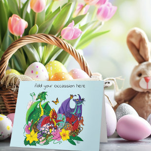 Carte Nid de dragon bébé Fantaisie