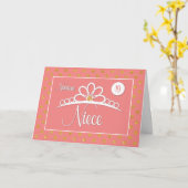 Carte Nièce 19e anniversaire avec des points de la Couro (Fleur jaune)