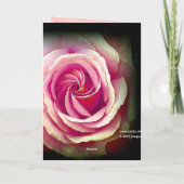 Carte NIECE Anniversaire avec rose rose rose et dentelle (Dos)