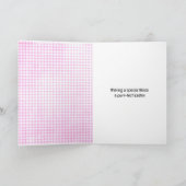 Carte Nièce Chat de Pâques avec Oreilles de Lapin (Intérieur)
