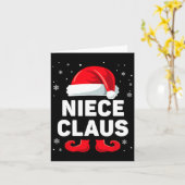 Carte Niece Claus Christmas Matching Family Group Funny (Fleur jaune)